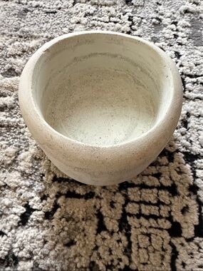 Minimalist White Ceramic Planter Bowl - Home Art